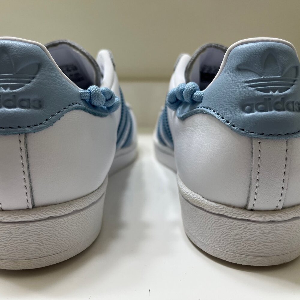 Adidas Superstar Knotted Rope White Clear Sky Women's 6 New With Box GZ3445 - Picture 4 of 6